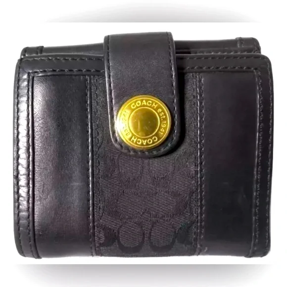 Coach Black Leather Wallet - Picture 1 of 3